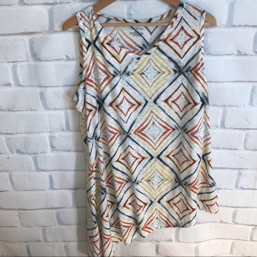 Lane Bryant asymmetrical tie dye blouse